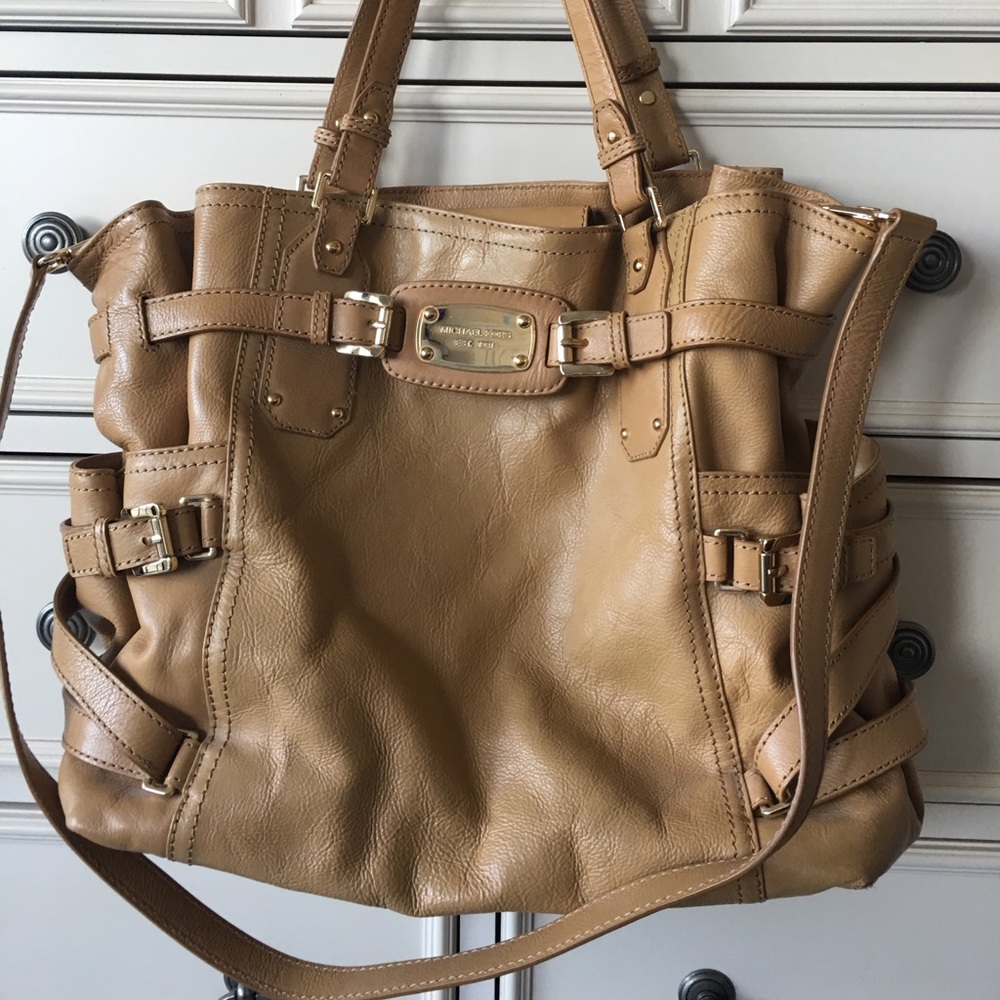 Michael Kors camel leather large bag